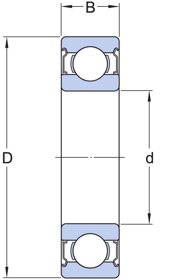 ORS 6003-ZZ/C3 Rulman Teknik Çizimi